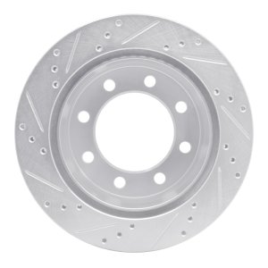 Dodge Ram 4000 Brake Rotor (1) - Rear Right - R1 Concepts - Drilled & Slotted - Silver - `00-`02